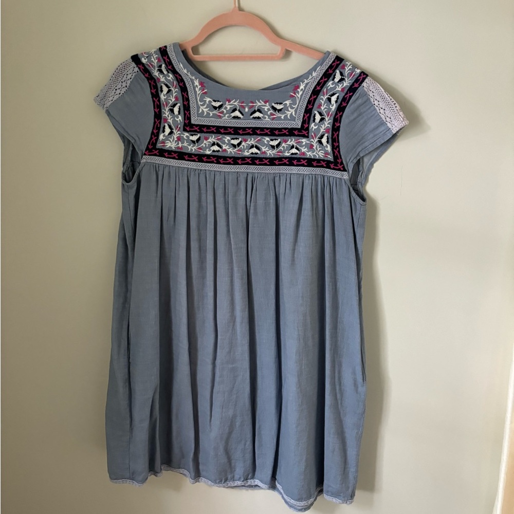Anthropologie Embroidered Costa Dress